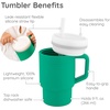 image:imageInfantino My 1st Tumbler 9 Oz Silicone Sippy Cup with Straw amp Handle SpillResistant Baby Cup for OntheGo BPAFree Transition Bottle Blue StarsAlpine