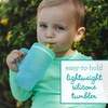 image:imageInfantino My 1st Tumbler 9 Oz Silicone Sippy Cup with Straw amp Handle SpillResistant Baby Cup for OntheGo BPAFree Transition Bottle Blue StarsBlue Stars