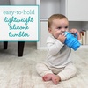 image:imageInfantino My 1st Tumbler 9 Oz Silicone Sippy Cup with Straw amp Handle SpillResistant Baby Cup for OntheGo BPAFree Transition Bottle Blue StarsBlueberry Swirl