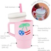 image:imageInfantino My 1st Tumbler 9 Oz Silicone Sippy Cup with Straw amp Handle SpillResistant Baby Cup for OntheGo BPAFree Transition Bottle Blue StarsCherry