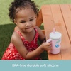 image:imageInfantino My 1st Tumbler 9 Oz Silicone Sippy Cup with Straw amp Handle SpillResistant Baby Cup for OntheGo BPAFree Transition Bottle Blue StarsCherry