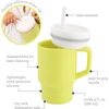 image:imageInfantino My 1st Tumbler 9 Oz Silicone Sippy Cup with Straw amp Handle SpillResistant Baby Cup for OntheGo BPAFree Transition Bottle Blue StarsCitrus