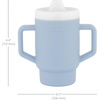 image:imageInfantino My 1st Tumbler 9 Oz Silicone Sippy Cup with Straw amp Handle SpillResistant Baby Cup for OntheGo BPAFree Transition Bottle Blue StarsClarity