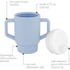 image:imageInfantino My 1st Tumbler 9 Oz Silicone Sippy Cup with Straw amp Handle SpillResistant Baby Cup for OntheGo BPAFree Transition Bottle Blue StarsClarity