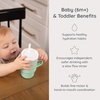 image:imageInfantino My 1st Tumbler 9 Oz Silicone Sippy Cup with Straw amp Handle SpillResistant Baby Cup for OntheGo BPAFree Transition Bottle Blue StarsCool Mint