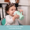 image:imageInfantino My 1st Tumbler 9 Oz Silicone Sippy Cup with Straw amp Handle SpillResistant Baby Cup for OntheGo BPAFree Transition Bottle Blue StarsCool Mint