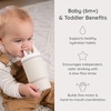 image:imageInfantino My 1st Tumbler 9 Oz Silicone Sippy Cup with Straw amp Handle SpillResistant Baby Cup for OntheGo BPAFree Transition Bottle Blue StarsCream