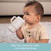 image:imageInfantino My 1st Tumbler 9 Oz Silicone Sippy Cup with Straw amp Handle SpillResistant Baby Cup for OntheGo BPAFree Transition Bottle Blue StarsCream