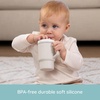 image:imageInfantino My 1st Tumbler 9 Oz Silicone Sippy Cup with Straw amp Handle SpillResistant Baby Cup for OntheGo BPAFree Transition Bottle Blue StarsCream