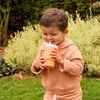 image:imageInfantino My 1st Tumbler 9 Oz Silicone Sippy Cup with Straw amp Handle SpillResistant Baby Cup for OntheGo BPAFree Transition Bottle Blue StarsCreamsicle