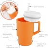image:imageInfantino My 1st Tumbler 9 Oz Silicone Sippy Cup with Straw amp Handle SpillResistant Baby Cup for OntheGo BPAFree Transition Bottle Blue StarsCreamsicle