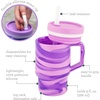 image:imageInfantino My 1st Tumbler 9 Oz Silicone Sippy Cup with Straw amp Handle SpillResistant Baby Cup for OntheGo BPAFree Transition Bottle Blue StarsGrape Swirl