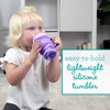 image:imageInfantino My 1st Tumbler 9 Oz Silicone Sippy Cup with Straw amp Handle SpillResistant Baby Cup for OntheGo BPAFree Transition Bottle Blue StarsGrape Swirl