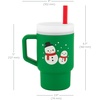 image:imageInfantino My 1st Tumbler 9 Oz Silicone Sippy Cup with Straw amp Handle SpillResistant Baby Cup for OntheGo BPAFree Transition Bottle Blue StarsGreen Snowman