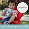 image:imageInfantino My 1st Tumbler 9 Oz Silicone Sippy Cup with Straw amp Handle SpillResistant Baby Cup for OntheGo BPAFree Transition Bottle Blue StarsIce Cream