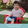 image:imageInfantino My 1st Tumbler 9 Oz Silicone Sippy Cup with Straw amp Handle SpillResistant Baby Cup for OntheGo BPAFree Transition Bottle Blue StarsIce Cream
