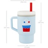 image:imageInfantino My 1st Tumbler 9 Oz Silicone Sippy Cup with Straw amp Handle SpillResistant Baby Cup for OntheGo BPAFree Transition Bottle Blue StarsIce Cream
