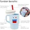 image:imageInfantino My 1st Tumbler 9 Oz Silicone Sippy Cup with Straw amp Handle SpillResistant Baby Cup for OntheGo BPAFree Transition Bottle Blue StarsIce Cream