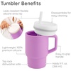 image:imageInfantino My 1st Tumbler 9 Oz Silicone Sippy Cup with Straw amp Handle SpillResistant Baby Cup for OntheGo BPAFree Transition Bottle Blue StarsLilac