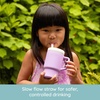 image:imageInfantino My 1st Tumbler 9 Oz Silicone Sippy Cup with Straw amp Handle SpillResistant Baby Cup for OntheGo BPAFree Transition Bottle Blue StarsLilac