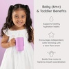 image:imageInfantino My 1st Tumbler 9 Oz Silicone Sippy Cup with Straw amp Handle SpillResistant Baby Cup for OntheGo BPAFree Transition Bottle Blue StarsLilac