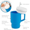 image:imageInfantino My 1st Tumbler 9 Oz Silicone Sippy Cup with Straw amp Handle SpillResistant Baby Cup for OntheGo BPAFree Transition Bottle Blue StarsOcean