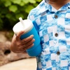 image:imageInfantino My 1st Tumbler 9 Oz Silicone Sippy Cup with Straw amp Handle SpillResistant Baby Cup for OntheGo BPAFree Transition Bottle Blue StarsOcean