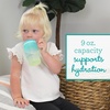 image:imageInfantino My 1st Tumbler 9 Oz Silicone Sippy Cup with Straw amp Handle SpillResistant Baby Cup for OntheGo BPAFree Transition Bottle Blue StarsOmbre Lime Light