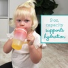 image:imageInfantino My 1st Tumbler 9 Oz Silicone Sippy Cup with Straw amp Handle SpillResistant Baby Cup for OntheGo BPAFree Transition Bottle Blue StarsOmbre Sunset Kiss