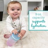 image:imageInfantino My 1st Tumbler 9 Oz Silicone Sippy Cup with Straw amp Handle SpillResistant Baby Cup for OntheGo BPAFree Transition Bottle Blue StarsOmbre Twilight Bloom