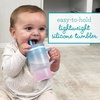 image:imageInfantino My 1st Tumbler 9 Oz Silicone Sippy Cup with Straw amp Handle SpillResistant Baby Cup for OntheGo BPAFree Transition Bottle Blue StarsOmbre Twilight Bloom