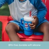 image:imageInfantino My 1st Tumbler 9 Oz Silicone Sippy Cup with Straw amp Handle SpillResistant Baby Cup for OntheGo BPAFree Transition Bottle Blue StarsPopsicle