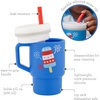 image:imageInfantino My 1st Tumbler 9 Oz Silicone Sippy Cup with Straw amp Handle SpillResistant Baby Cup for OntheGo BPAFree Transition Bottle Blue StarsPopsicle