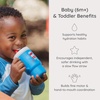 image:imageInfantino My 1st Tumbler 9 Oz Silicone Sippy Cup with Straw amp Handle SpillResistant Baby Cup for OntheGo BPAFree Transition Bottle Blue StarsPopsicle