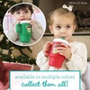 image:imageInfantino My 1st Tumbler 9 Oz Silicone Sippy Cup with Straw amp Handle SpillResistant Baby Cup for OntheGo BPAFree Transition Bottle Blue StarsRed Grinch
