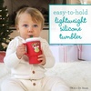 image:imageInfantino My 1st Tumbler 9 Oz Silicone Sippy Cup with Straw amp Handle SpillResistant Baby Cup for OntheGo BPAFree Transition Bottle Blue StarsRed Grinch