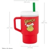 image:imageInfantino My 1st Tumbler 9 Oz Silicone Sippy Cup with Straw amp Handle SpillResistant Baby Cup for OntheGo BPAFree Transition Bottle Blue StarsRed Grinch