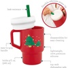 image:imageInfantino My 1st Tumbler 9 Oz Silicone Sippy Cup with Straw amp Handle SpillResistant Baby Cup for OntheGo BPAFree Transition Bottle Blue StarsRed Tree