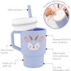 image:imageInfantino My 1st Tumbler 9 Oz Silicone Sippy Cup with Straw amp Handle SpillResistant Baby Cup for OntheGo BPAFree Transition Bottle Blue StarsReindeer