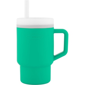 image:imageInfantino My 1st Tumbler 9 Oz Silicone Sippy Cup with Straw amp Handle SpillResistant Baby Cup for OntheGo BPAFree Transition Bottle Blue StarsAlpine