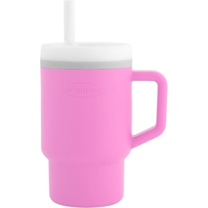 image:imageInfantino My 1st Tumbler 9 Oz Silicone Sippy Cup with Straw amp Handle SpillResistant Baby Cup for OntheGo BPAFree Transition Bottle Blue StarsCotton Candy