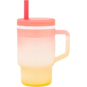 image:imageInfantino My 1st Tumbler 9 Oz Silicone Sippy Cup with Straw amp Handle SpillResistant Baby Cup for OntheGo BPAFree Transition Bottle Blue StarsOmbre Sunset Kiss